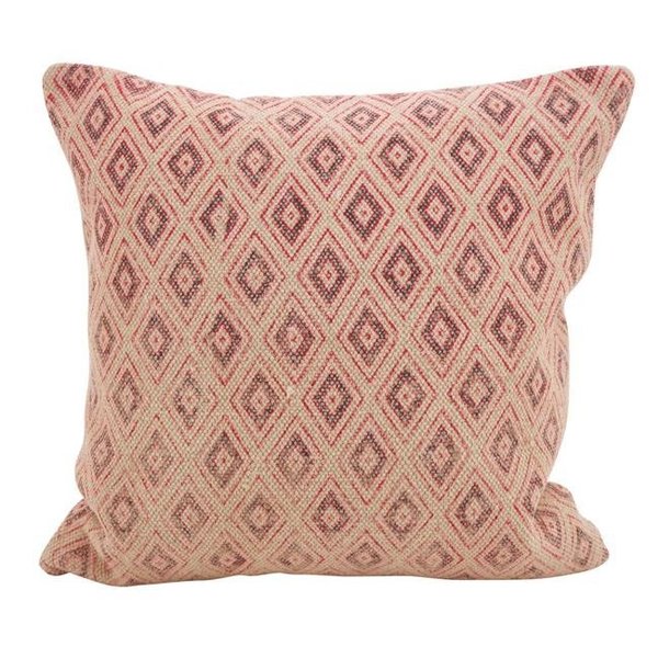 Saro Lifestyle SARO 8413.M18S 18 in. Broderie Square Bohemian Hex Down Filled Throw Pillow - Multi Color 8413.M18S